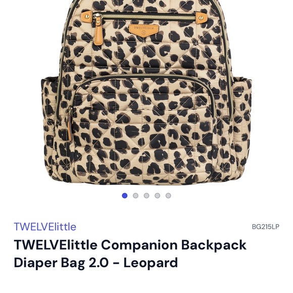 twelvelittle Handbags - TWELVElittle large Companion Backpack Diaper Bag Leopard - excellent condition